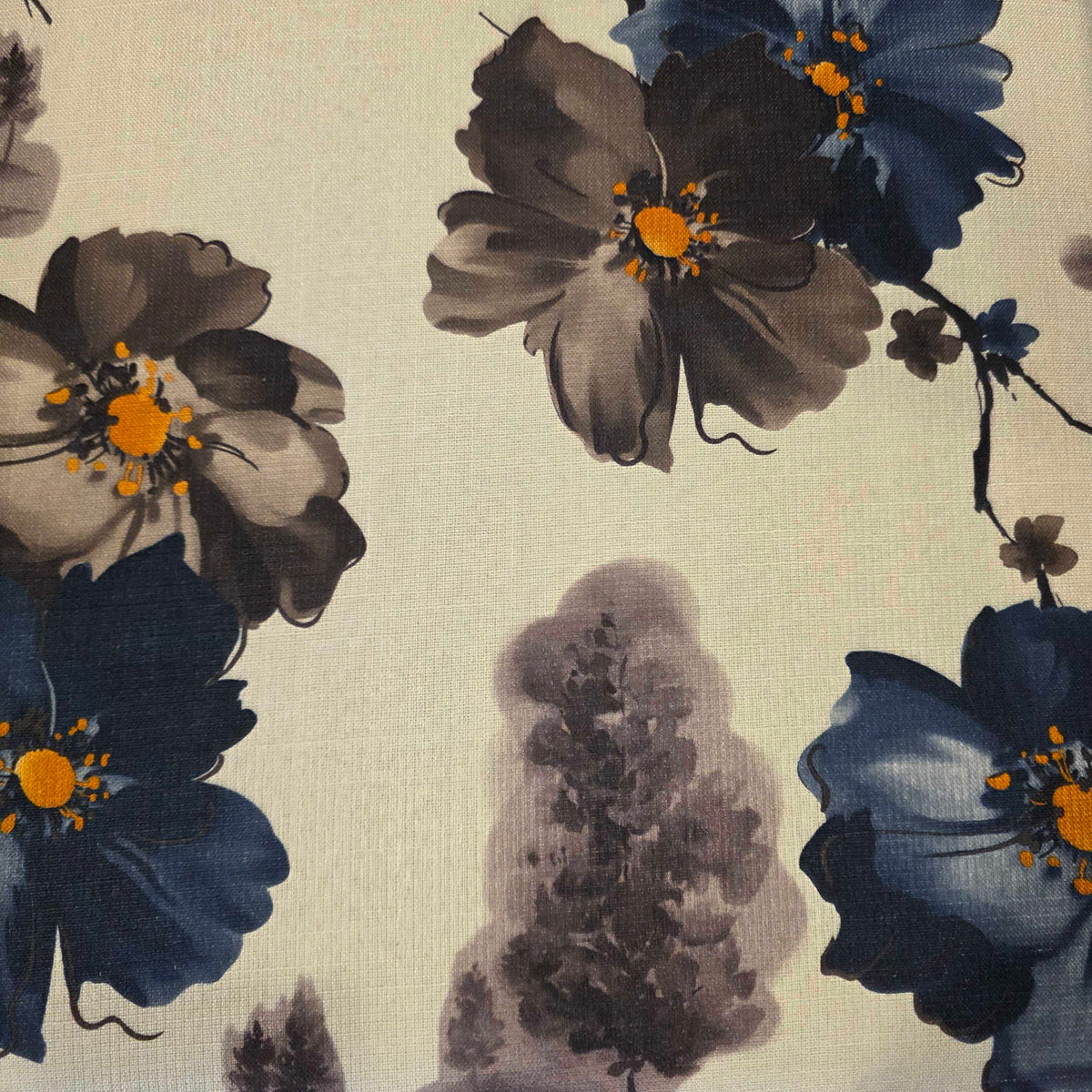 Blue Flowers & Trees Accent Chair