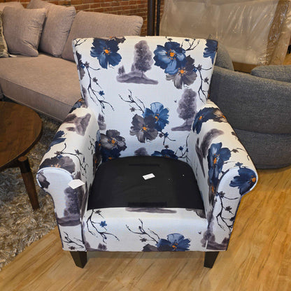 Blue Flowers & Trees Accent Chair