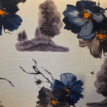 Blue Flowers & Trees Accent Chair