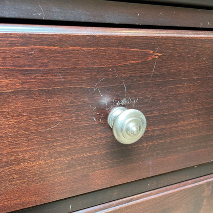 Tall Dark Wood 7 Drawer Chest