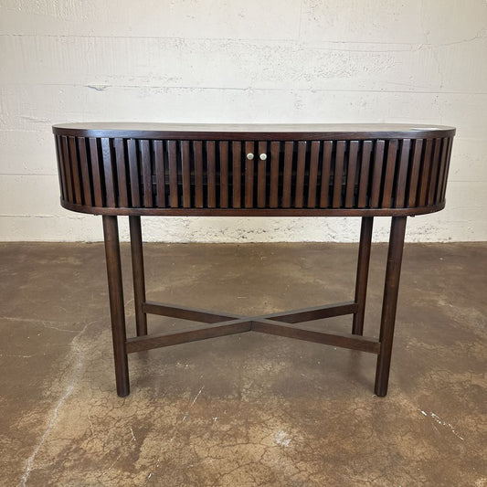 Houston Brown Oval Console Table