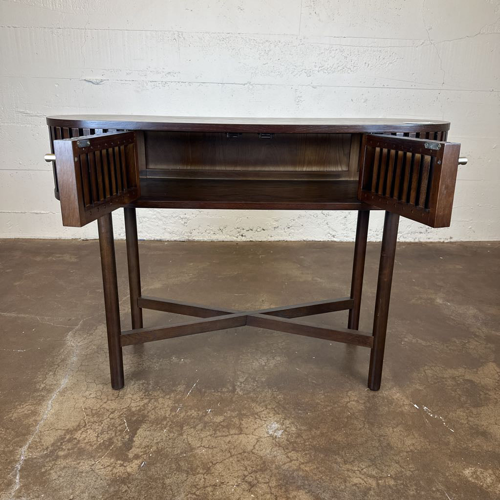 Houston Brown Oval Console Table