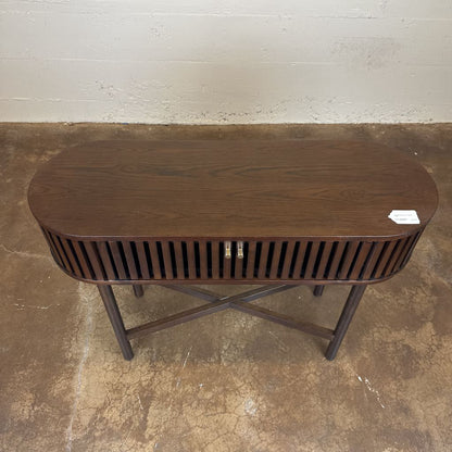 Houston Brown Oval Console Table