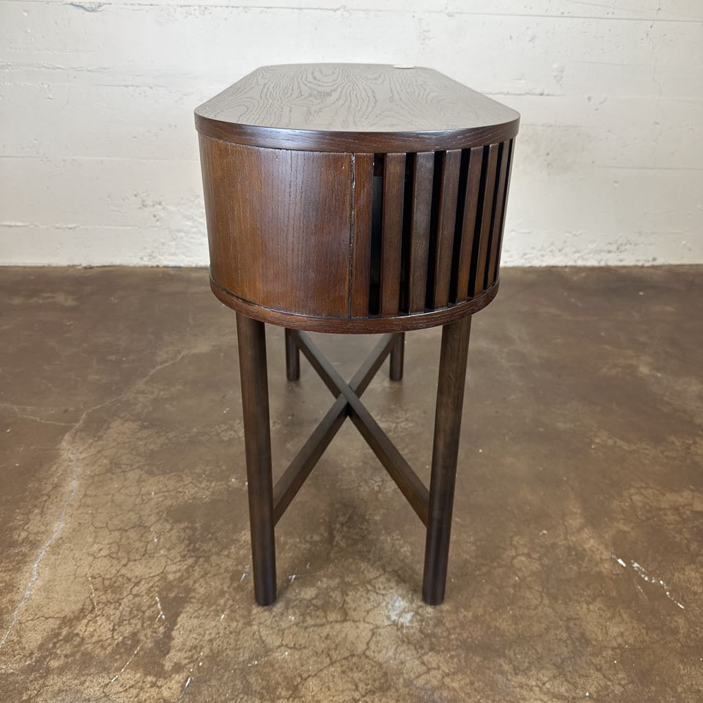 Houston Brown Oval Console Table
