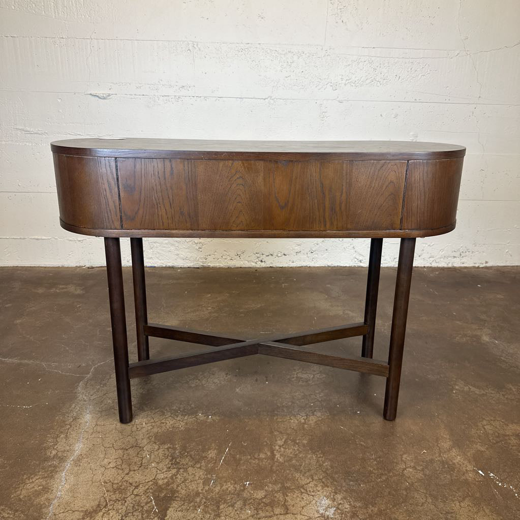 Houston Brown Oval Console Table