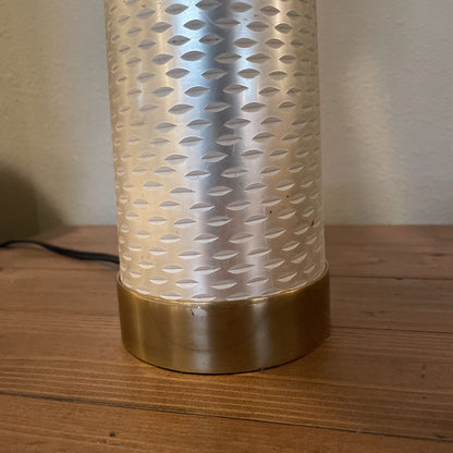Slender Base Off Green Shade Table Lamp w/ Glass Orb Accent LAMPS