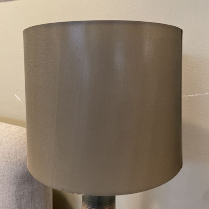 Slender Base Off Green Shade Table Lamp w/ Glass Orb Accent LAMPS