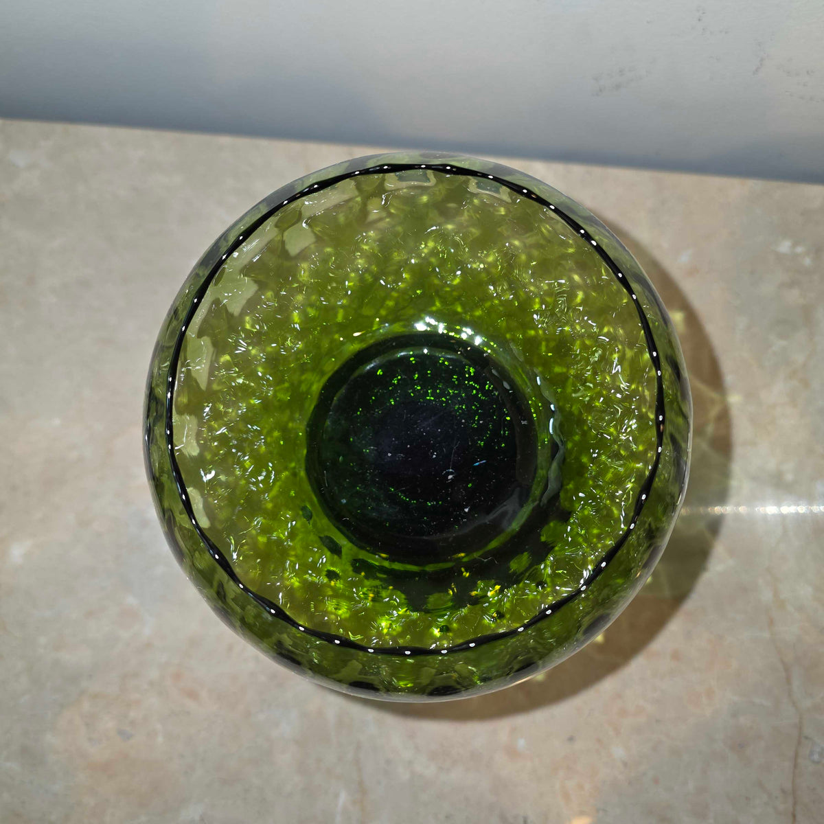 EMPOLI - Green Snifter w/ Stemmed Foot