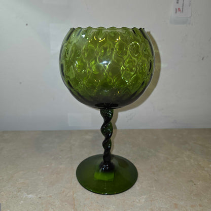 EMPOLI - Green Snifter w/ Stemmed Foot