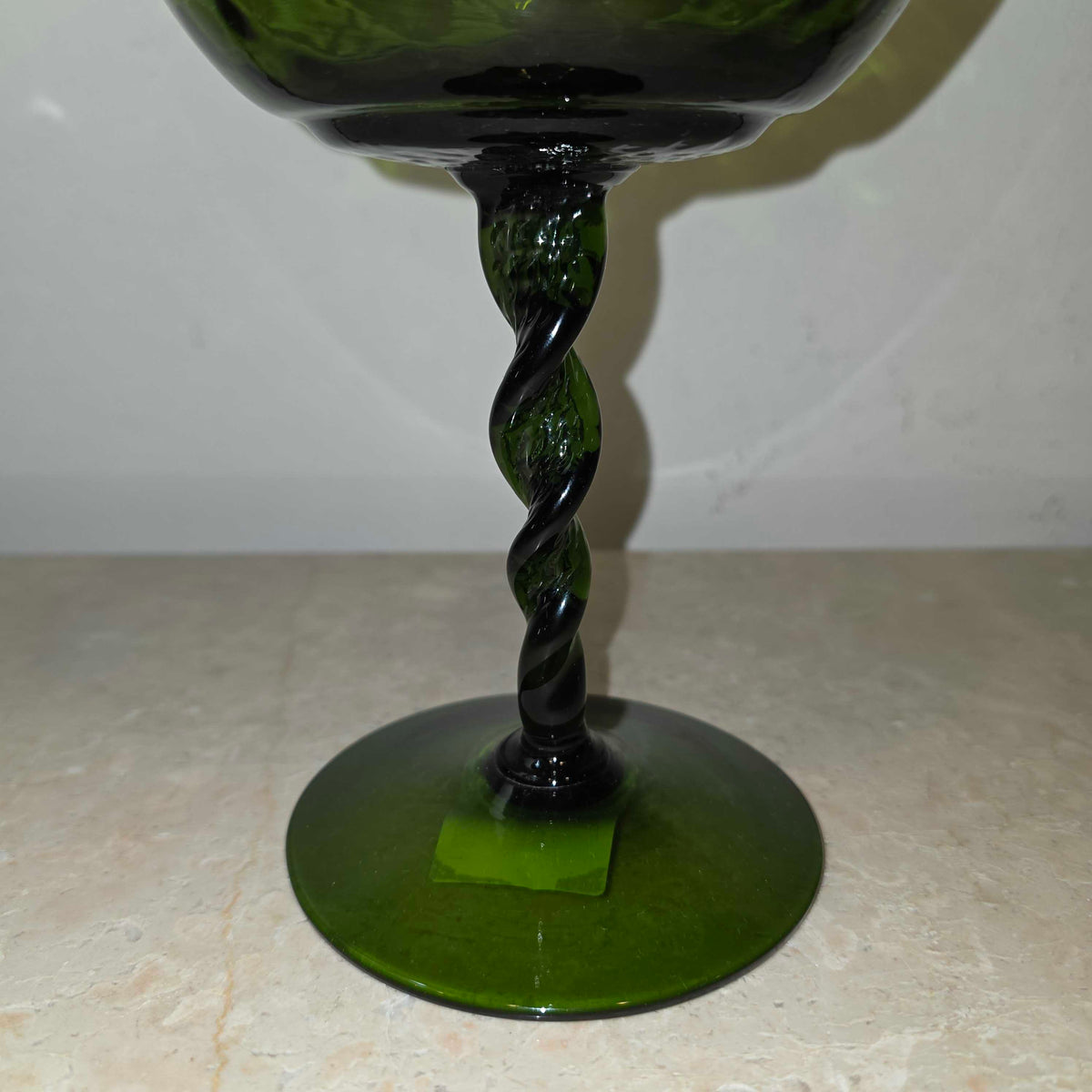 EMPOLI - Green Snifter w/ Stemmed Foot