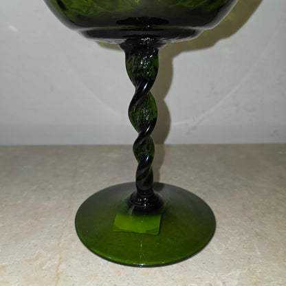 EMPOLI - Green Snifter w/ Stemmed Foot