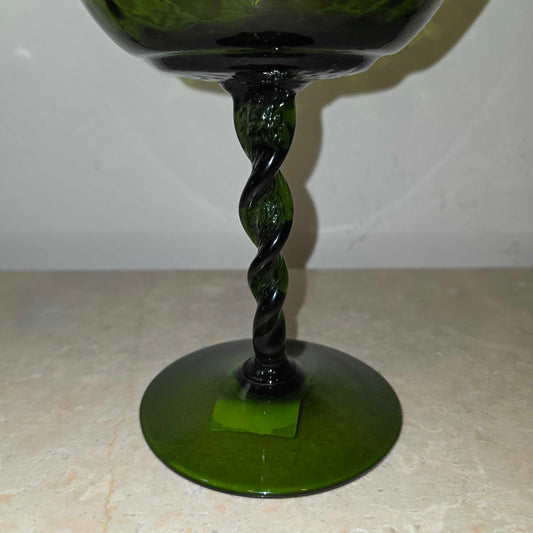 EMPOLI - Green Snifter w/ Stemmed Foot