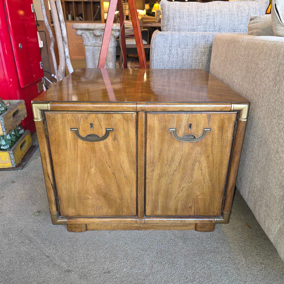 Dexel Hertage Accolade Campaign Style Commode End Table