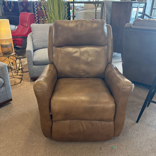 Brown Leather Power Recliner