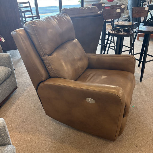 Brown Leather Power Recliner