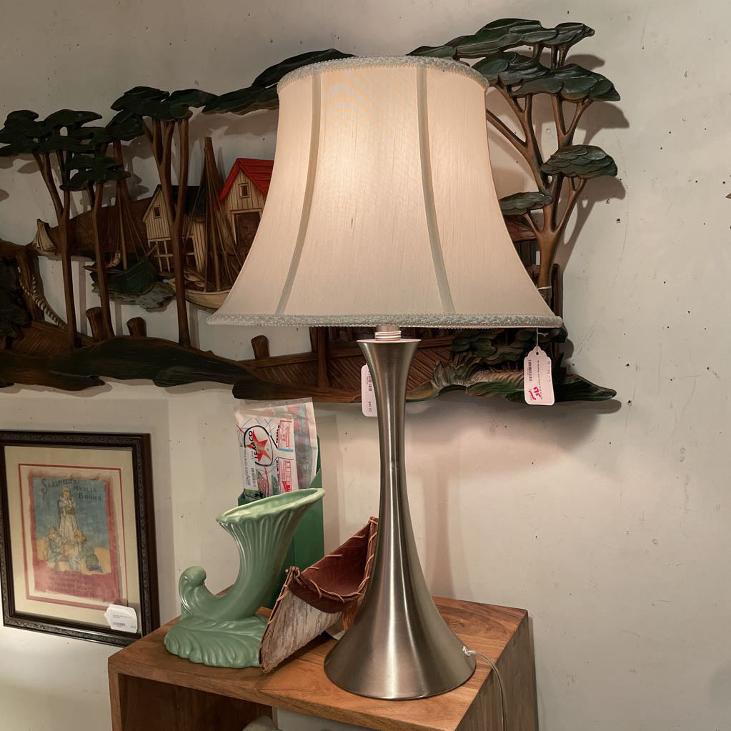 SS Pase Lamp w/ Silk Brocade Shade