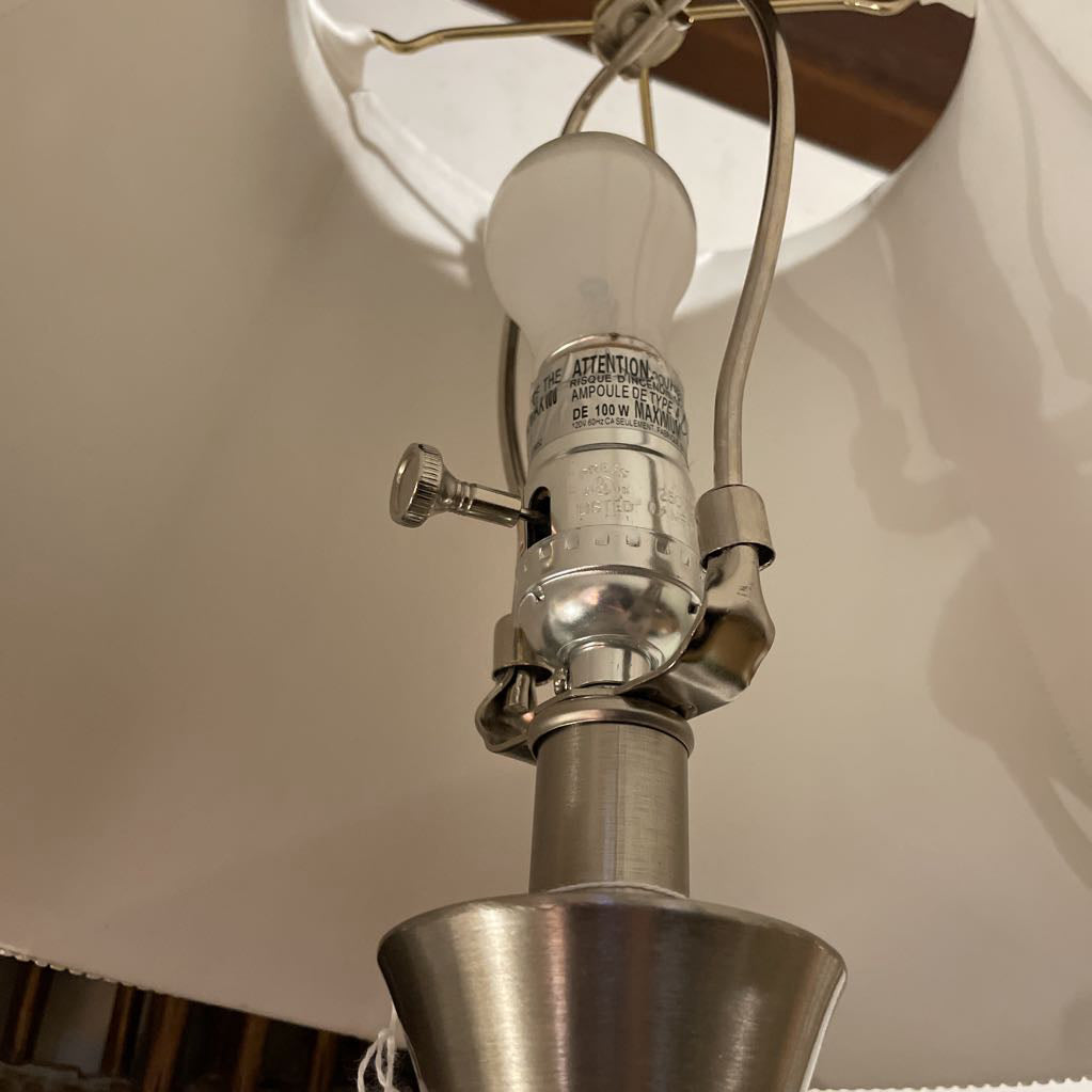 SS Pase Lamp w/ Silk Brocade Shade