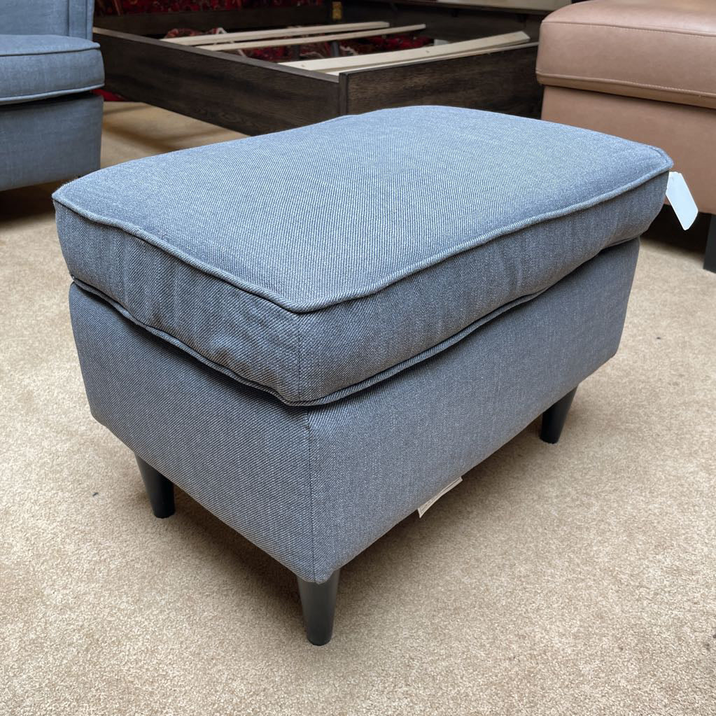 IKEA Wing BackGrey Accent Chair and Ottoman