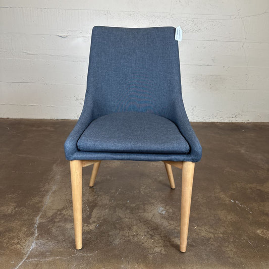 Set of 4 Blonde Leg Charcoal Dining Chairs