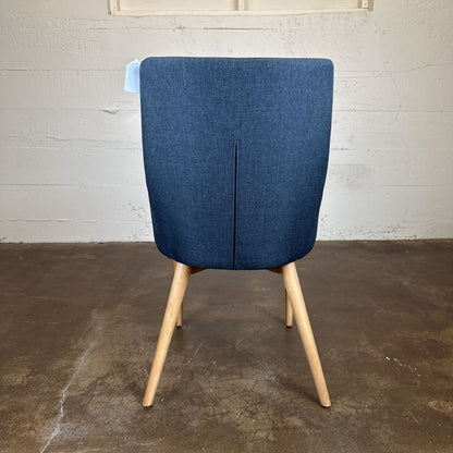 Set of 4 Blonde Leg Charcoal Dining Chairs