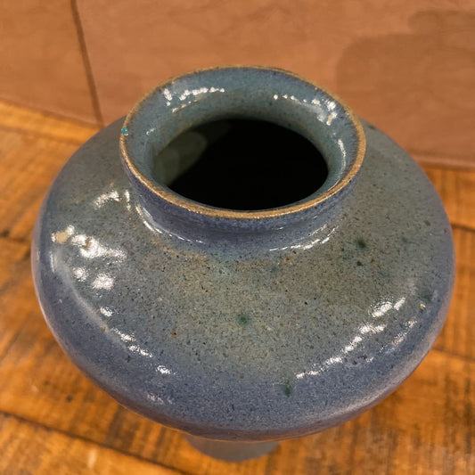 Blue Pottery Vase with "Arches" Design SMALLS