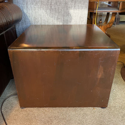 Distressed Scrap Metal Bent Square ccent Table