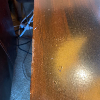 Distressed Scrap Metal Bent Square ccent Table