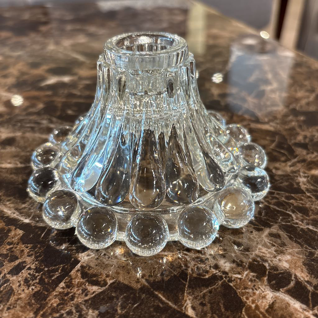 Set of 3 Crystal Beaded Edge Candle Holders