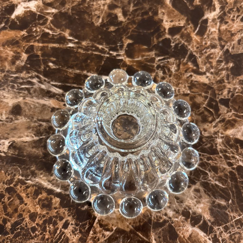 Set of 3 Crystal Beaded Edge Candle Holders