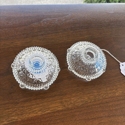 Set of 2 Crystal Geometric Pattern Candle Holders