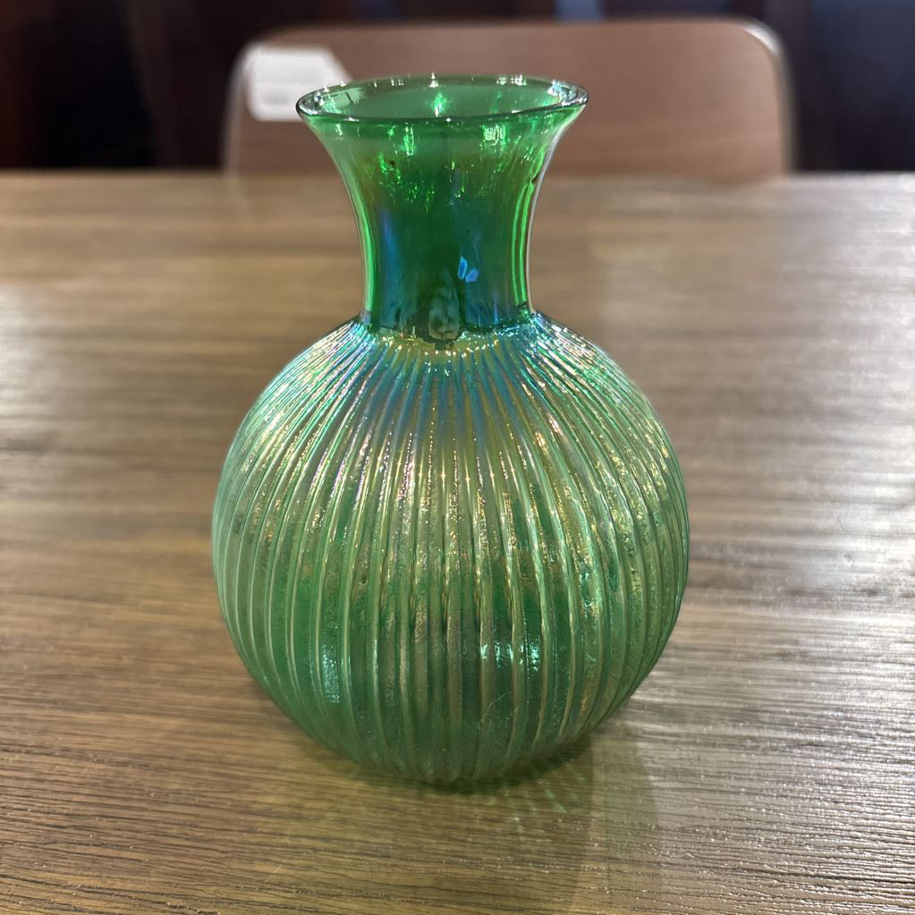 Vintage Blenko Glass Sea Foam Vase