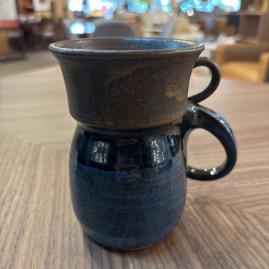 Looped & Knotted Blue Glaze Handcrafted Ceramic Mug