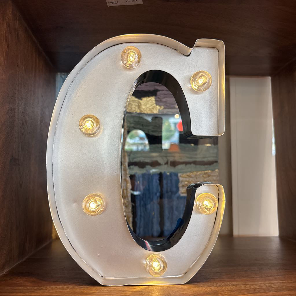 "C" Metal Lightup Sign