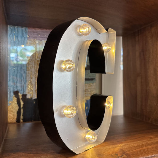 "C" Metal Lightup Sign
