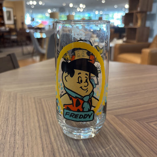 Vintage Flintstones Freddy Glass