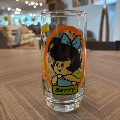 Vintage Flintstones Betty Glass