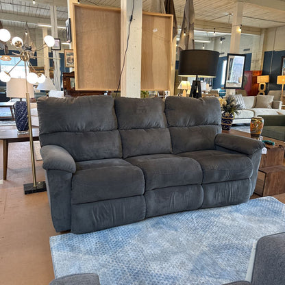 Lay Z Boy Chrcoal Manual Reclining Sofa