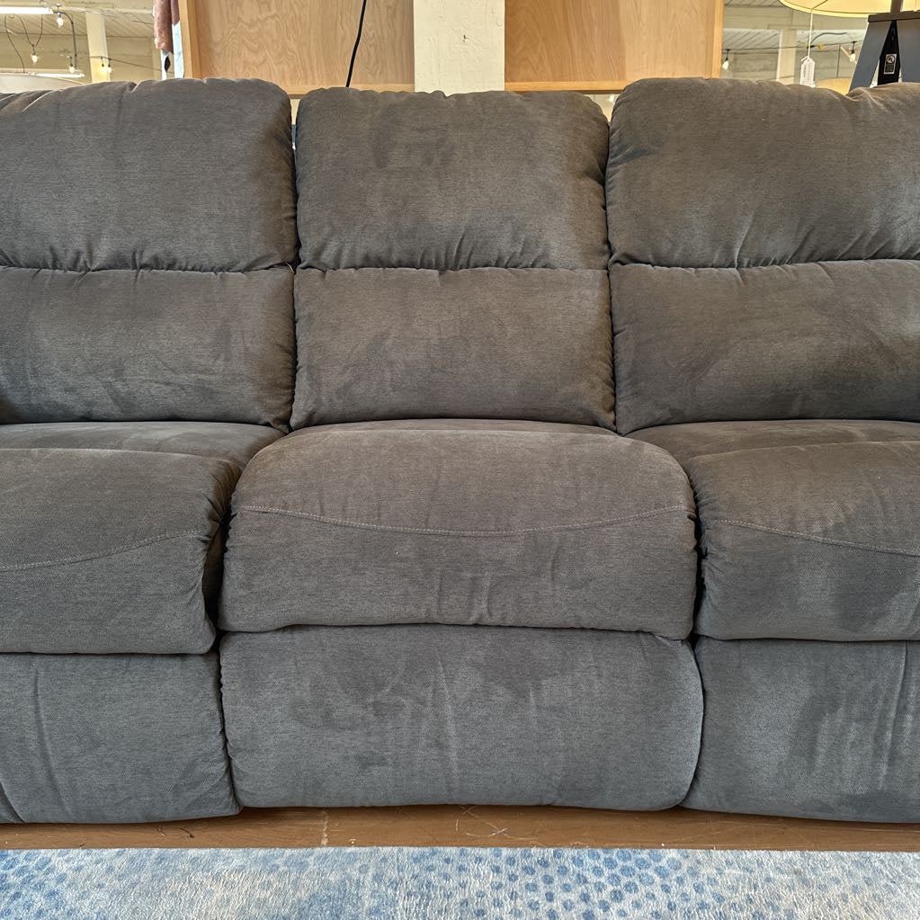 Lay Z Boy Chrcoal Manual Reclining Sofa