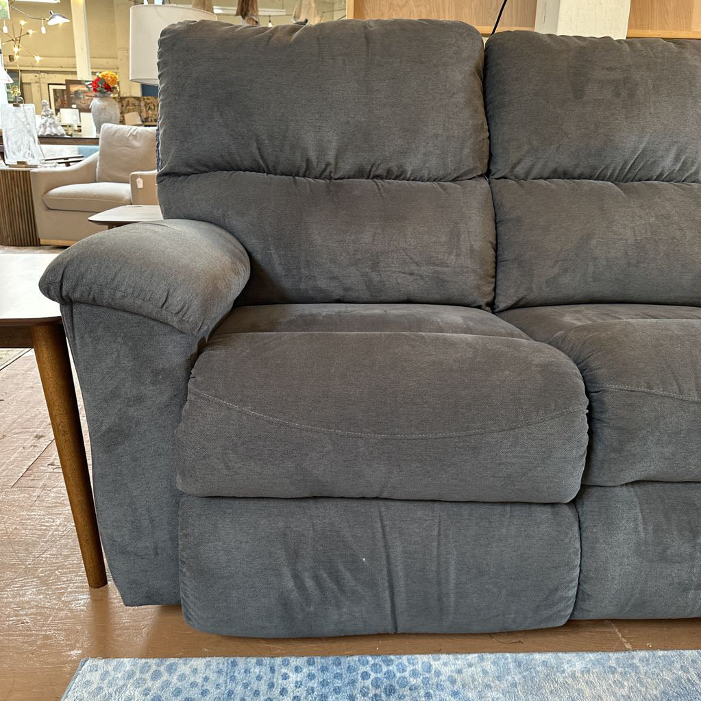 Lay Z Boy Chrcoal Manual Reclining Sofa