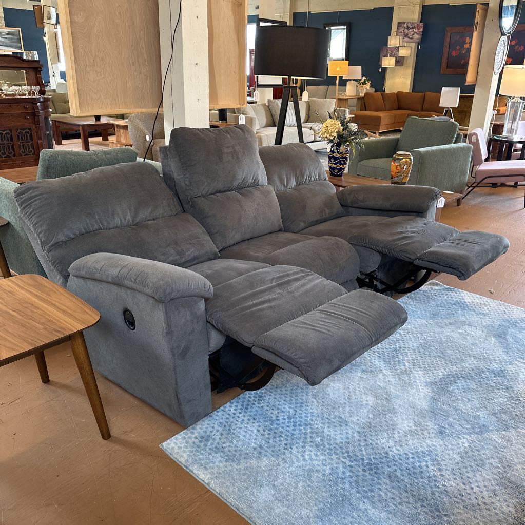 Lay Z Boy Chrcoal Manual Reclining Sofa