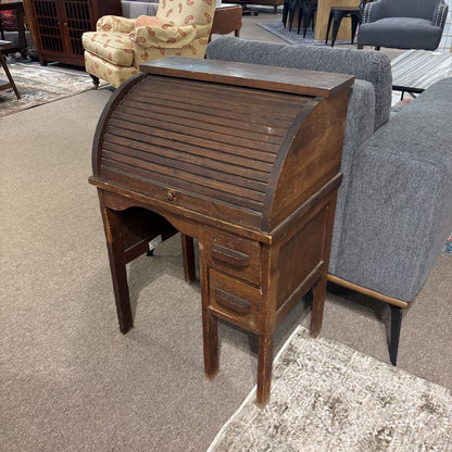 Vintage Mini Roll Top Desk w/Chair