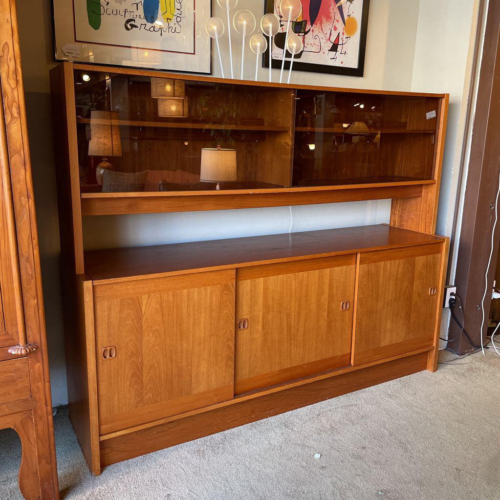Teak MC Glass Door Hutch