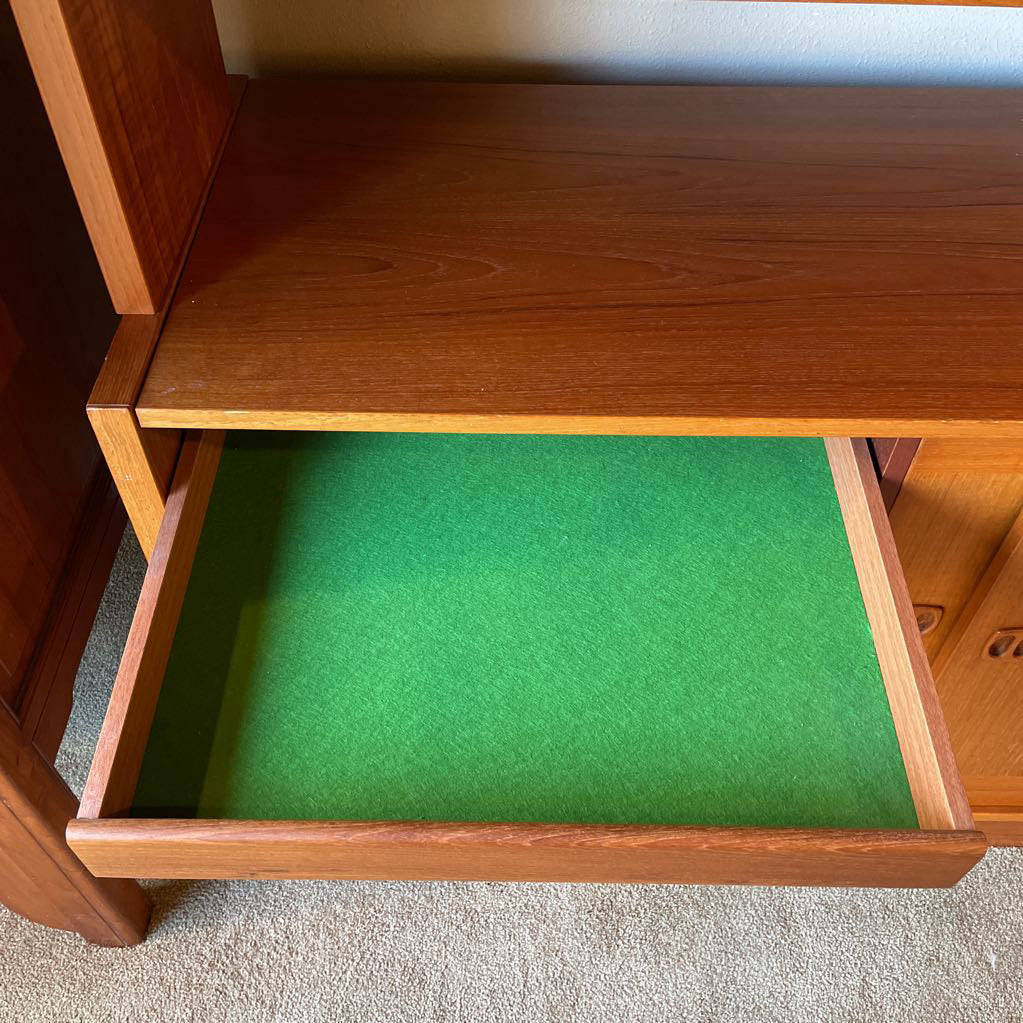 Teak MC Glass Door Hutch