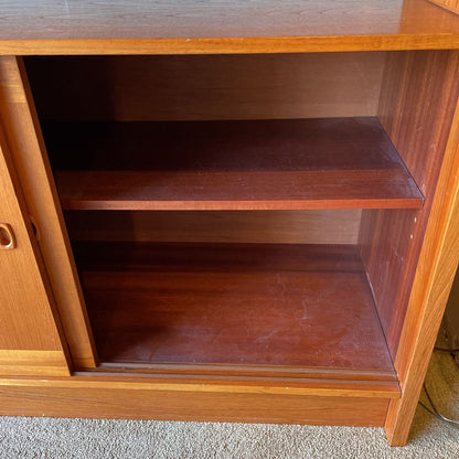 Teak MC Glass Door Hutch