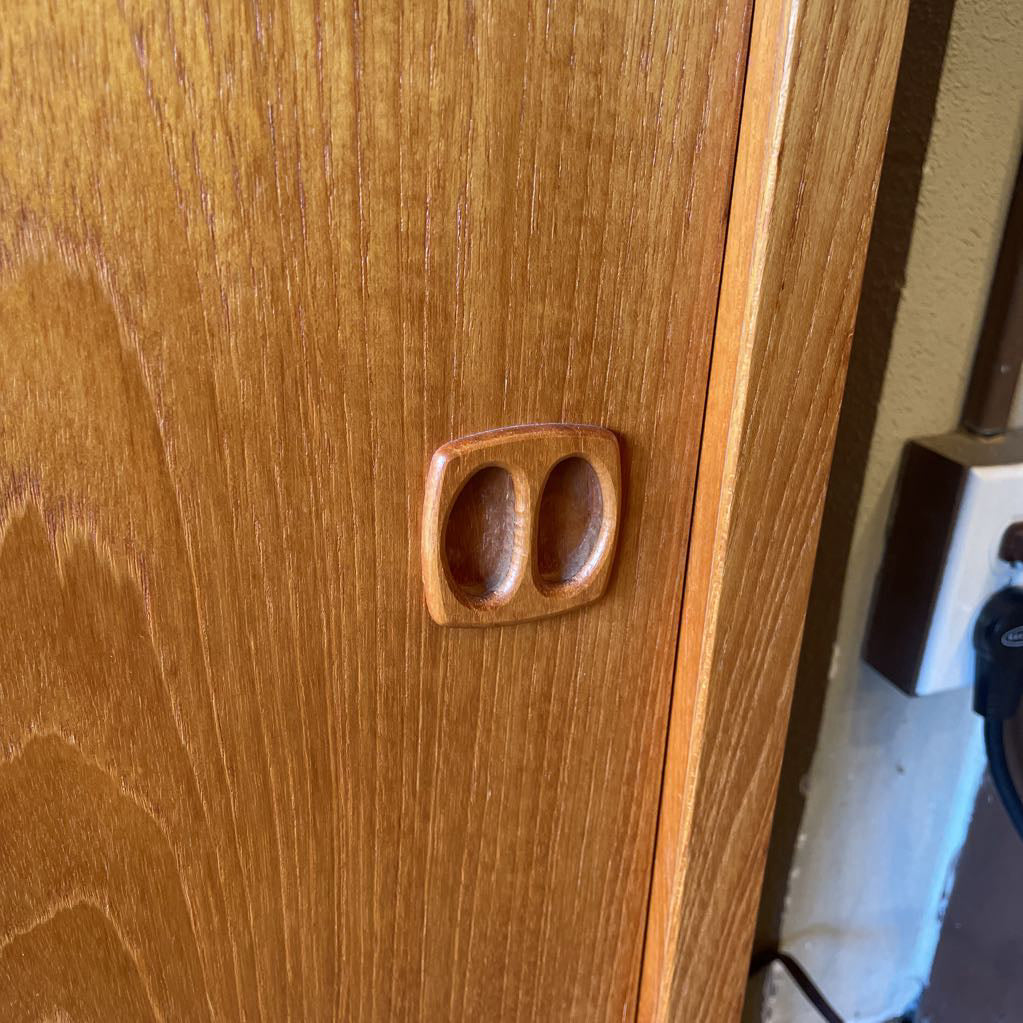 Teak MC Glass Door Hutch