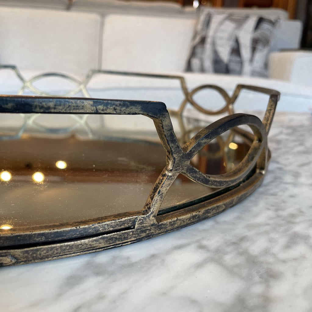 Metal Mirrored Tray UNIQUE FINDS