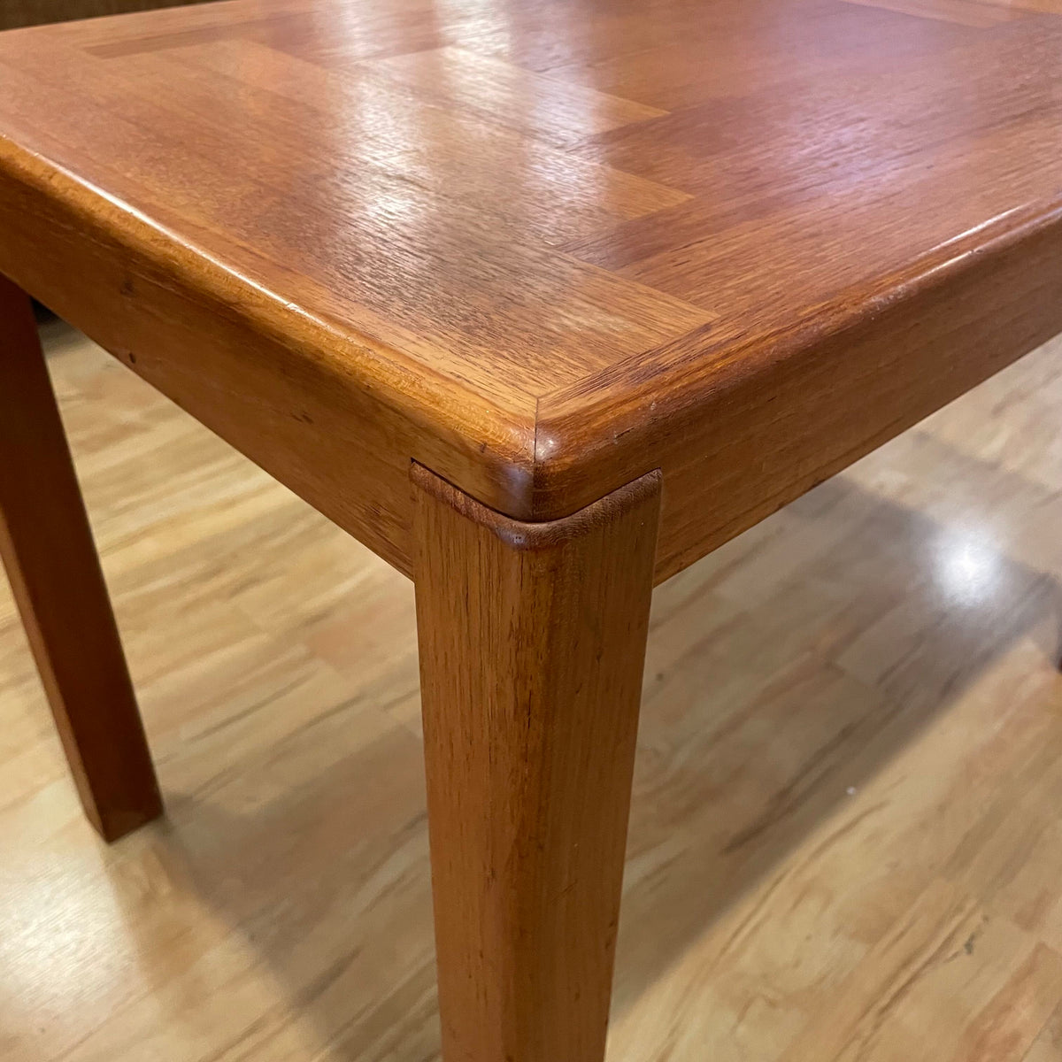 MC Danish Teak Rectangular Parquet Side Table C SIDE TABLES