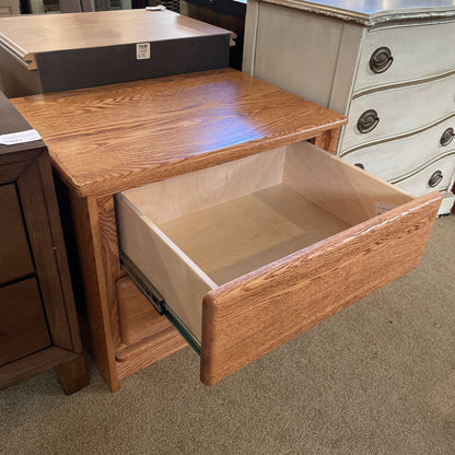 Oak Two Drawer Nightstand