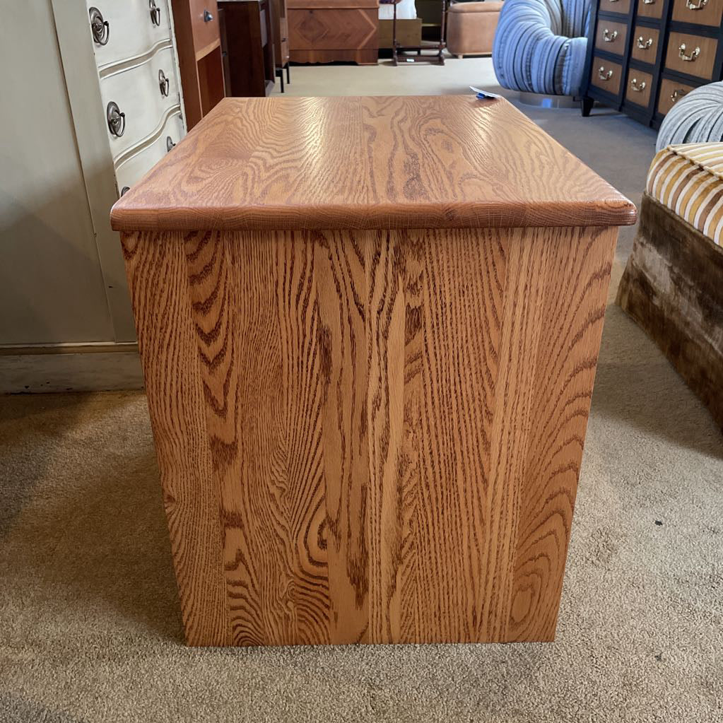 Oak Two Drawer Nightstand