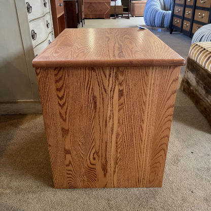 Oak Two Drawer Nightstand